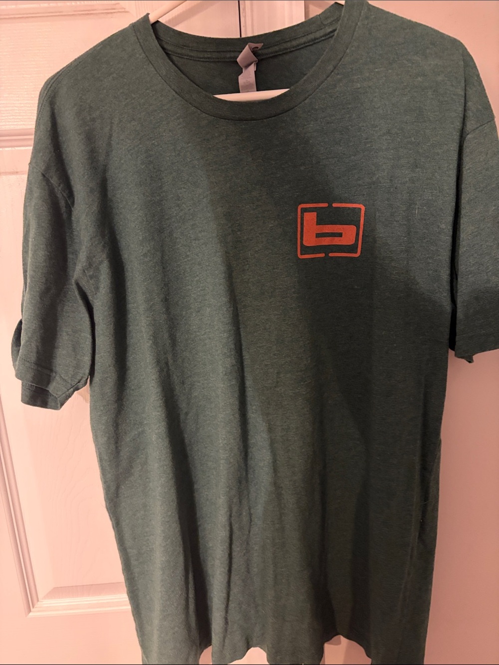 Men's Heather Green Banded Short-Sleeve Graphic Tee